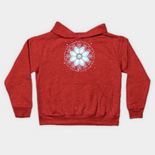 Winter Solstice Snowflake Mandala Kids Hoodie